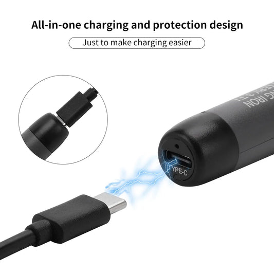 Soldador USB Mini juego de soldador pequeño interfaz portátil tipo C para el hogar batería de 600mAh temperatura ajustable