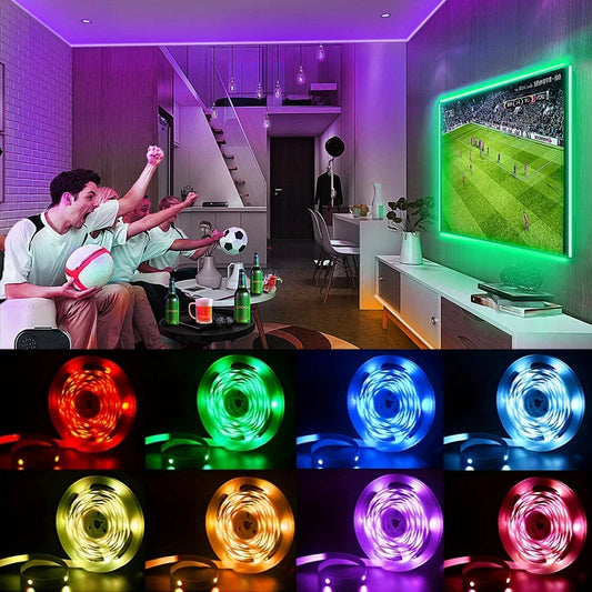 Luces Led para TV, tira de luces Led con Control de 3 teclas, cinta de luces USB de 5V para retroiluminación de TV, decoración de fiesta en casa, cinta Flexible