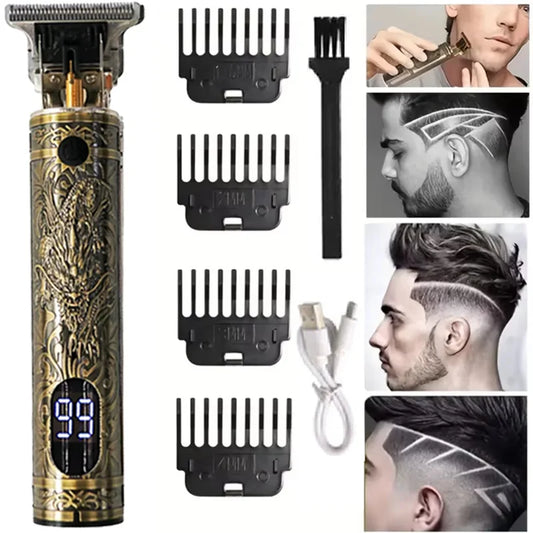 ¡Nuevo! Cortapelos/accesorios eléctricos T9 | Afeitadora Profesional USB | Máquina cortadora de decoloración calva de 0 mm portátil para hombres corte de pelo en casa