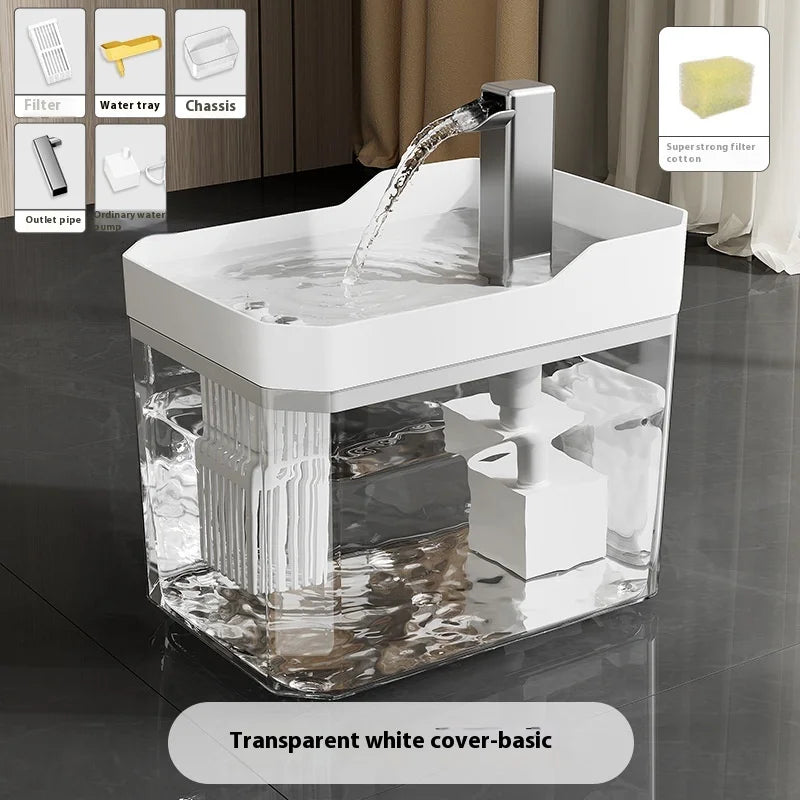 Bebedero Automático XUSB con Circulación de Agua Continua, Dispensador de Agua para Gatos, Recipiente Extraíble con Bomba y Filtro de Agua, Silencioso