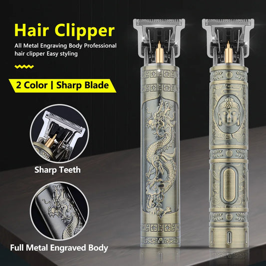 Máquina de corte de pelo Original Retro T9, recortadora de chaquetas, Afeitadora eléctrica para hombres, Afeitadora de peluquero Lence Pro para áreas sensibles