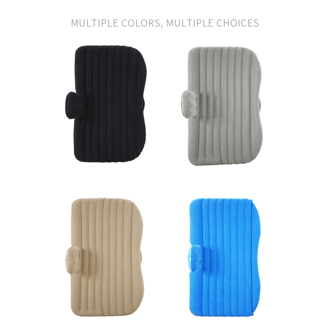 SOGA Beige Stripe Inflatable Car Mattress Portable Camping Rest Air Bed Travel Compact Sleeping Kit Essentials-4