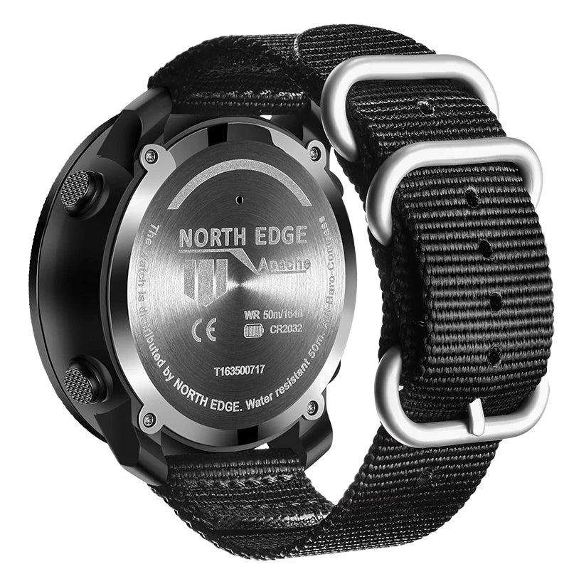 Reloj Deportivo Digital para Hombre NORTH EDGE, Relojes Militares para Correr y Nadar, Altímetro, Barómetro, Brújula, Resistente al Agua 50 m