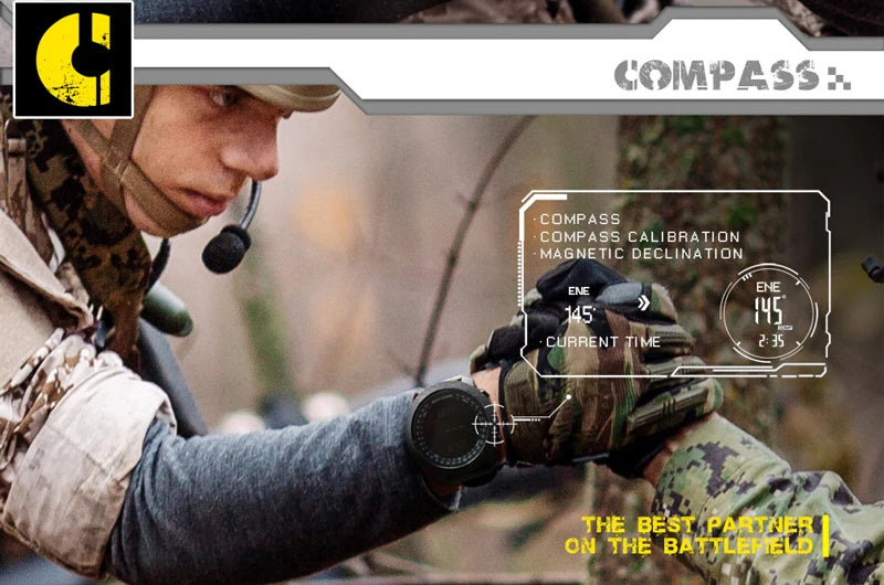 Reloj Deportivo Digital para Hombre NORTH EDGE, Relojes Militares para Correr y Nadar, Altímetro, Barómetro, Brújula, Resistente al Agua 50 m