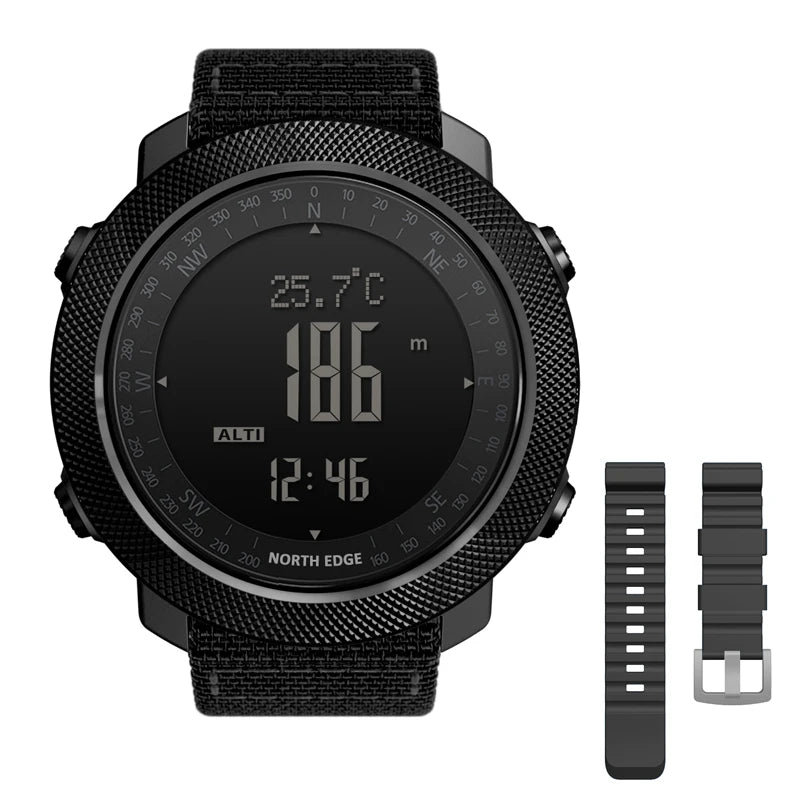 Reloj Deportivo Digital para Hombre NORTH EDGE, Relojes Militares para Correr y Nadar, Altímetro, Barómetro, Brújula, Resistente al Agua 50 m
