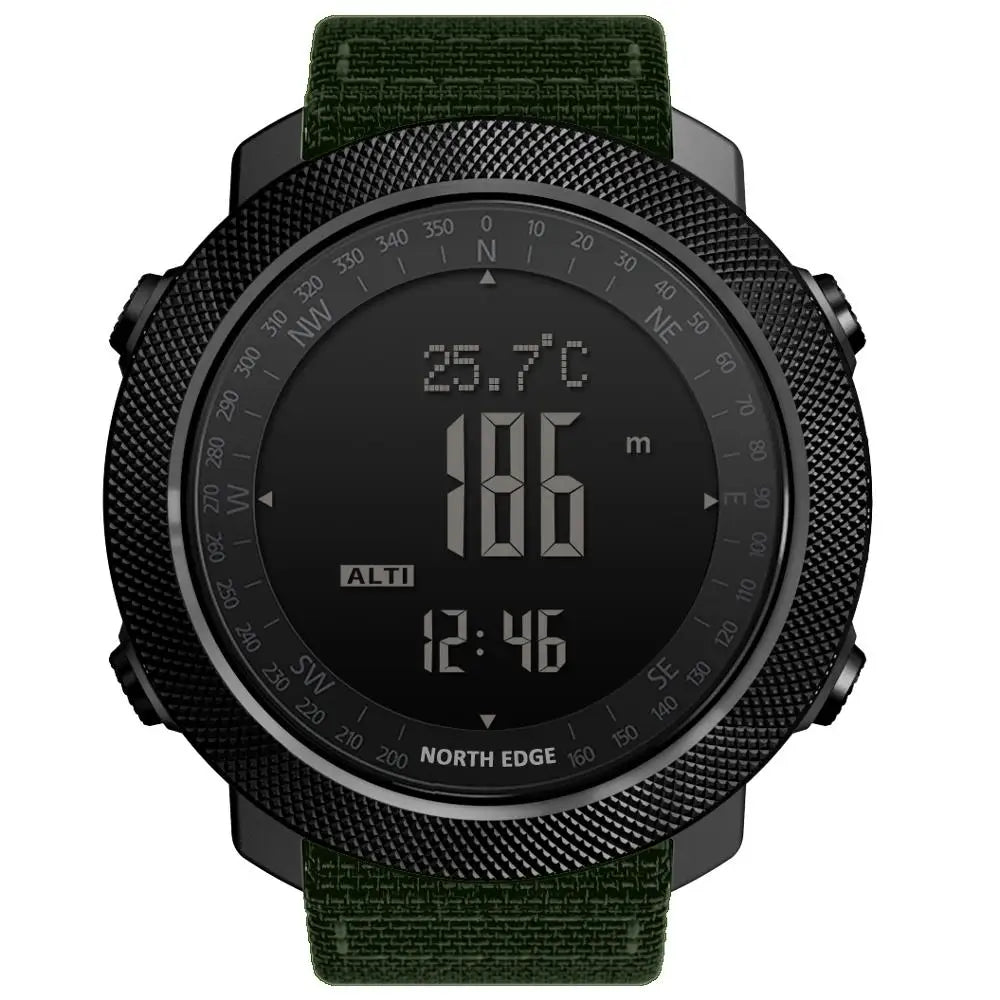 Reloj Deportivo Digital para Hombre NORTH EDGE, Relojes Militares para Correr y Nadar, Altímetro, Barómetro, Brújula, Resistente al Agua 50 m