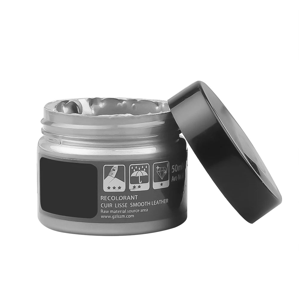Kit de Reparación de Cuero para Automóviles, Bálsamo Líquido para Recolorar, Herramienta de Reparación sin Calor, Set de Restauración para Agujeros, Rasguños, Grietas y Desgarros en Asientos de Automóviles y Zapatos