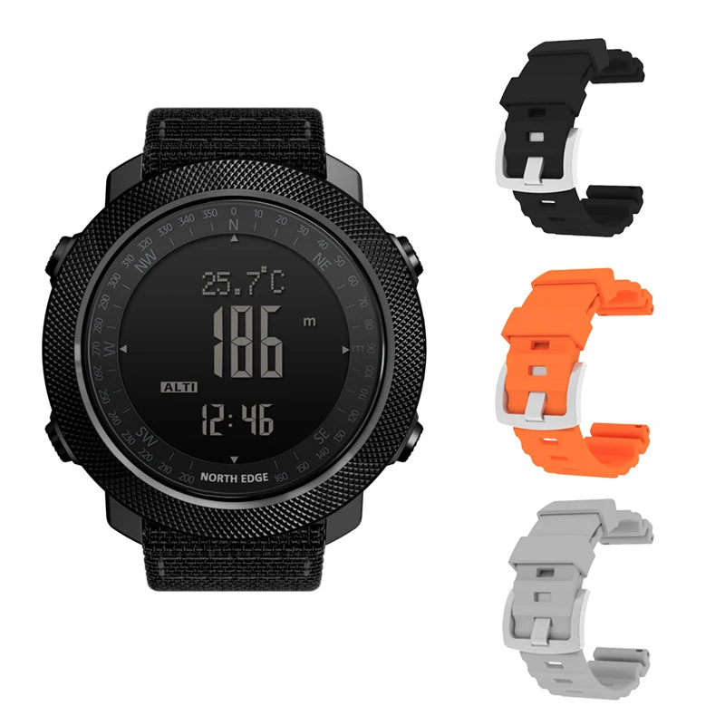 Reloj Deportivo Digital para Hombre NORTH EDGE, Relojes Militares para Correr y Nadar, Altímetro, Barómetro, Brújula, Resistente al Agua 50 m