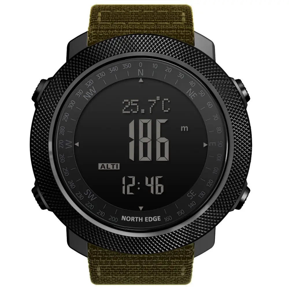Reloj Deportivo Digital para Hombre NORTH EDGE, Relojes Militares para Correr y Nadar, Altímetro, Barómetro, Brújula, Resistente al Agua 50 m