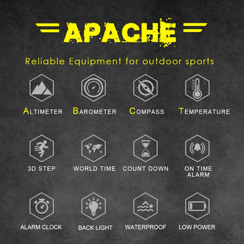 Reloj Deportivo Digital para Hombre NORTH EDGE, Relojes Militares para Correr y Nadar, Altímetro, Barómetro, Brújula, Resistente al Agua 50 m
