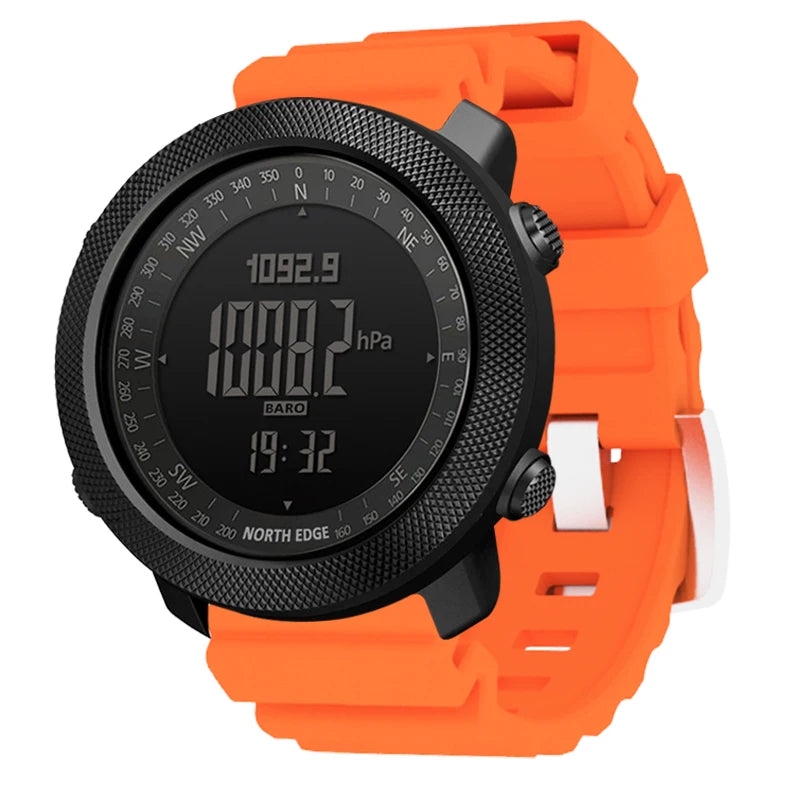 Reloj Deportivo Digital para Hombre NORTH EDGE, Relojes Militares para Correr y Nadar, Altímetro, Barómetro, Brújula, Resistente al Agua 50 m