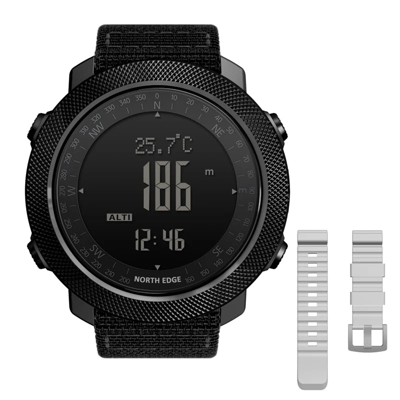 Reloj Deportivo Digital para Hombre NORTH EDGE, Relojes Militares para Correr y Nadar, Altímetro, Barómetro, Brújula, Resistente al Agua 50 m