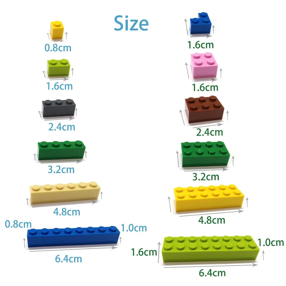 600 Uds DIY bloques de construcción figuras delgadas ladrillos lámpara 12 colores tamaño creativo educativo Compatible con 4037 juguetes para niños