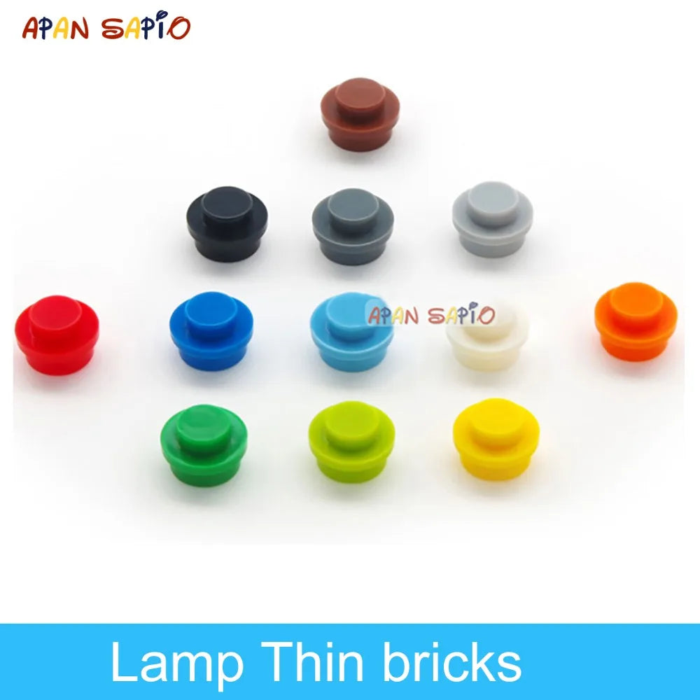 600 Uds DIY bloques de construcción figuras delgadas ladrillos lámpara 12 colores tamaño creativo educativo Compatible con 4037 juguetes para niños