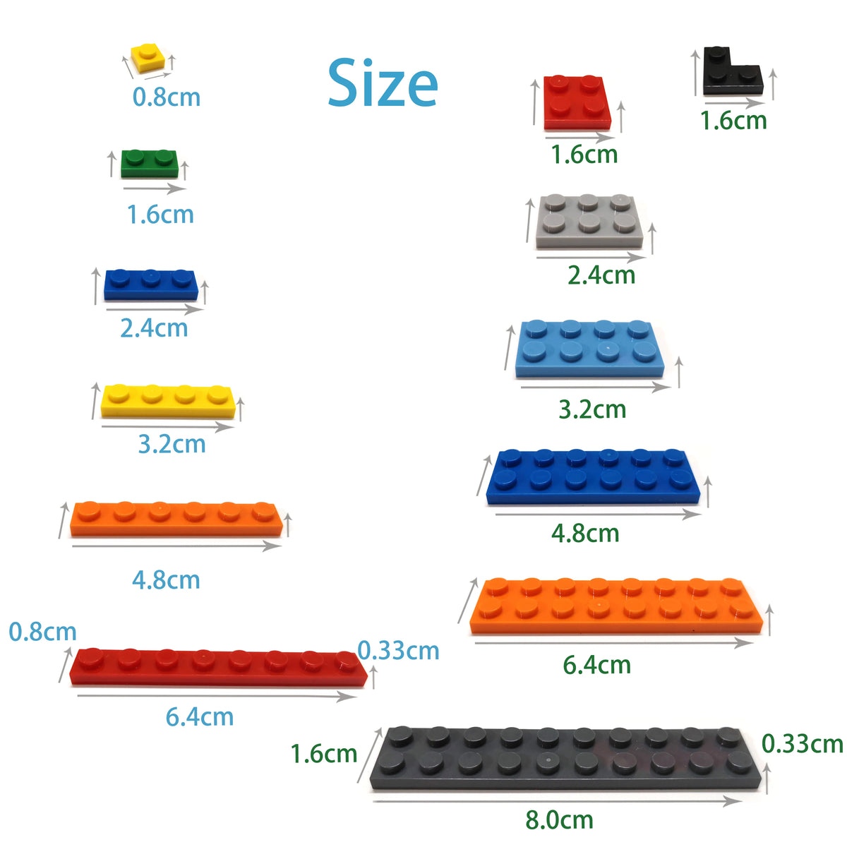600 Uds DIY bloques de construcción figuras delgadas ladrillos lámpara 12 colores tamaño creativo educativo Compatible con 4037 juguetes para niños