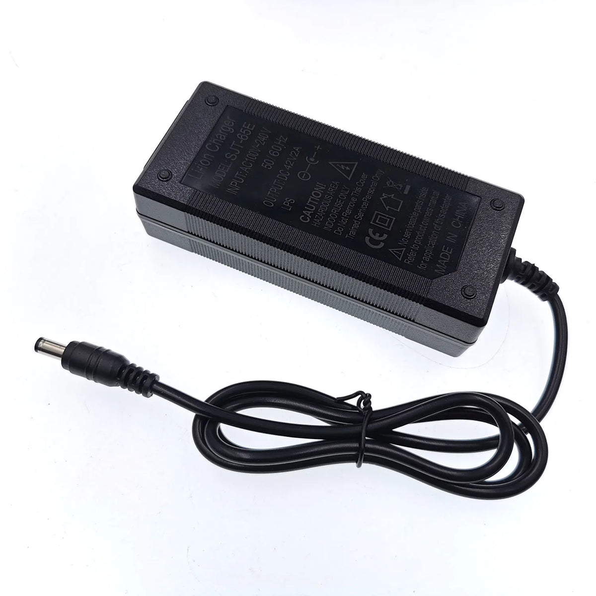 Cargador de batería de 36V 2A, salida de 42V 2A, entrada de 100-240 VAC, cargador de litio Li-ion Li-poly para batería de 36V de 10 series.