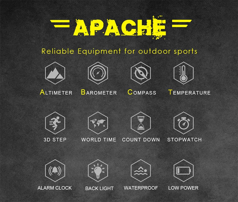 Reloj Deportivo Digital para Hombre NORTH EDGE, Relojes Militares para Correr y Nadar, Altímetro, Barómetro, Brújula, Resistente al Agua 50 m