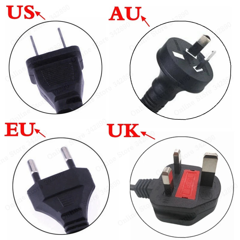 Cargador de batería de 36V 2A, salida de 42V 2A, entrada de 100-240 VAC, cargador de litio Li-ion Li-poly para batería de 36V de 10 series.