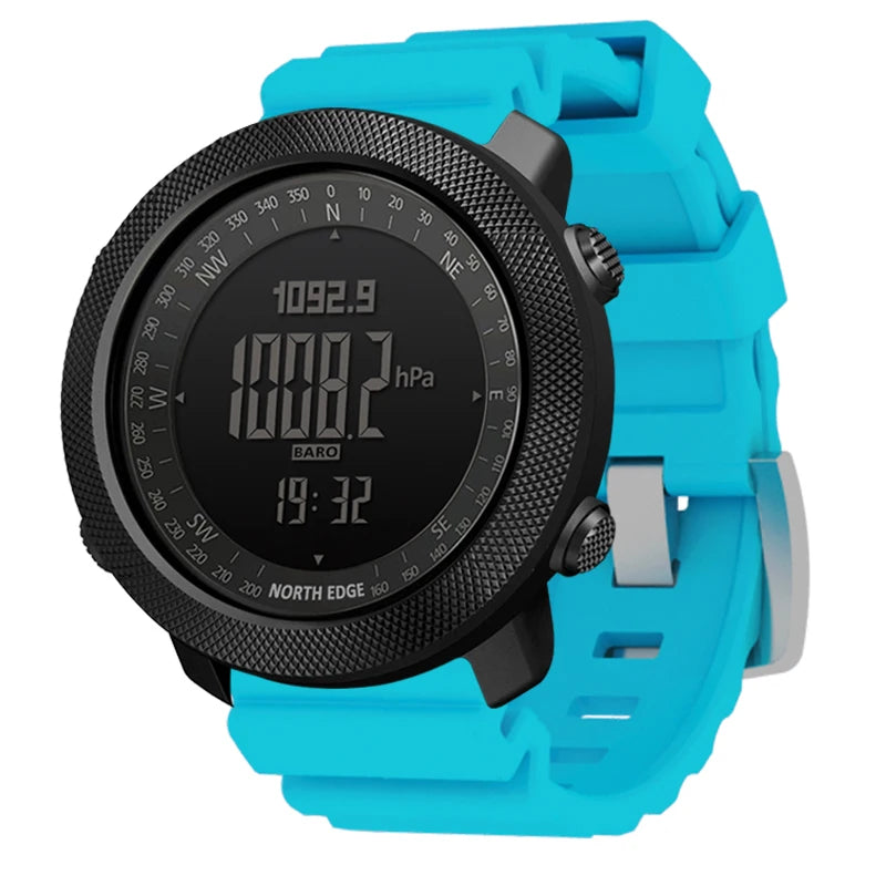 Reloj Deportivo Digital para Hombre NORTH EDGE, Relojes Militares para Correr y Nadar, Altímetro, Barómetro, Brújula, Resistente al Agua 50 m