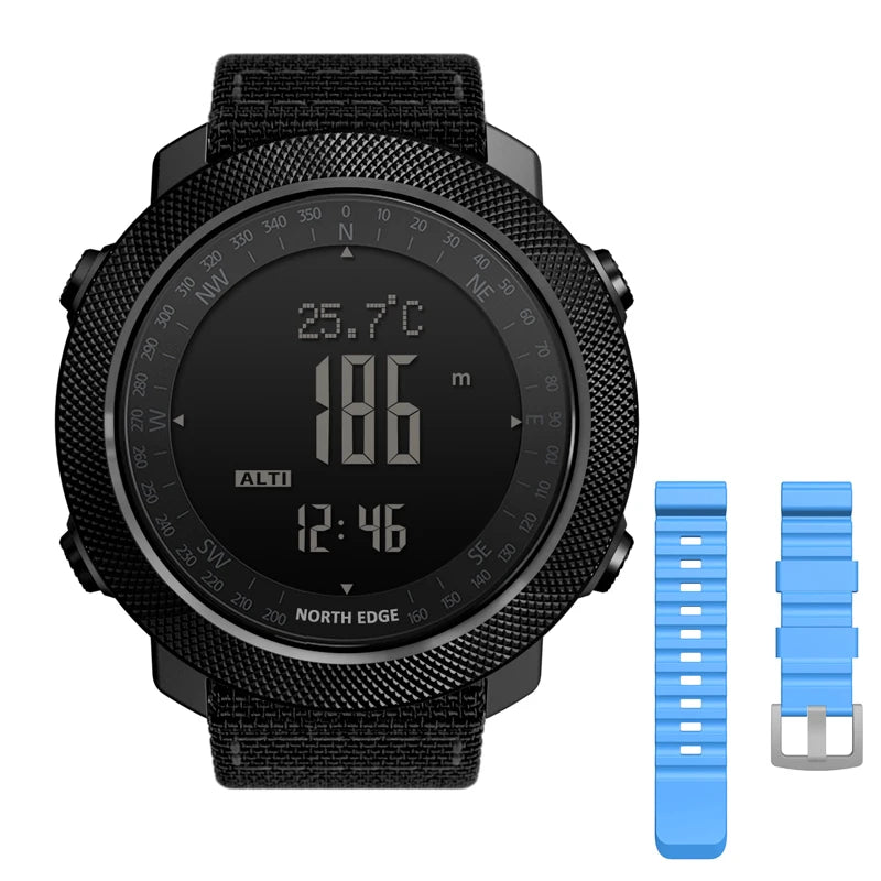Reloj Deportivo Digital para Hombre NORTH EDGE, Relojes Militares para Correr y Nadar, Altímetro, Barómetro, Brújula, Resistente al Agua 50 m
