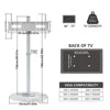 UNHO TV Stands: Minimalist Modern TV Floor Stand for 40''-75'' TV Stand with Sintered Stone Base for Living Room, 600*400mm VESA