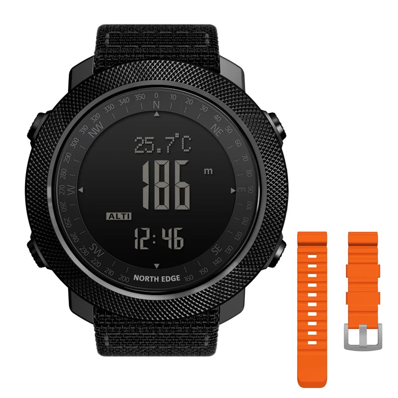 Reloj Deportivo Digital para Hombre NORTH EDGE, Relojes Militares para Correr y Nadar, Altímetro, Barómetro, Brújula, Resistente al Agua 50 m