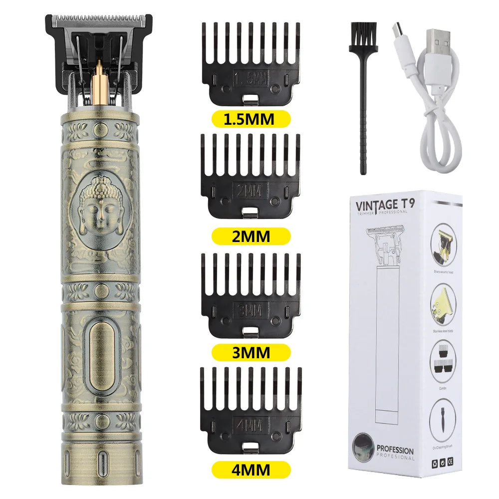 Máquina de corte de pelo Original Retro T9, recortadora de chaquetas, Afeitadora eléctrica para hombres, Afeitadora de peluquero Lence Pro para áreas sensibles