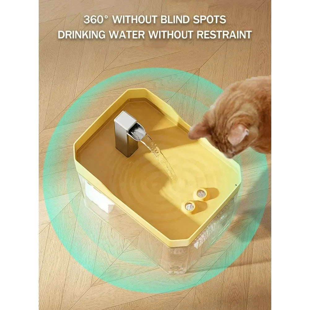 Bebedero Automático XUSB con Circulación de Agua Continua, Dispensador de Agua para Gatos, Recipiente Extraíble con Bomba y Filtro de Agua, Silencioso