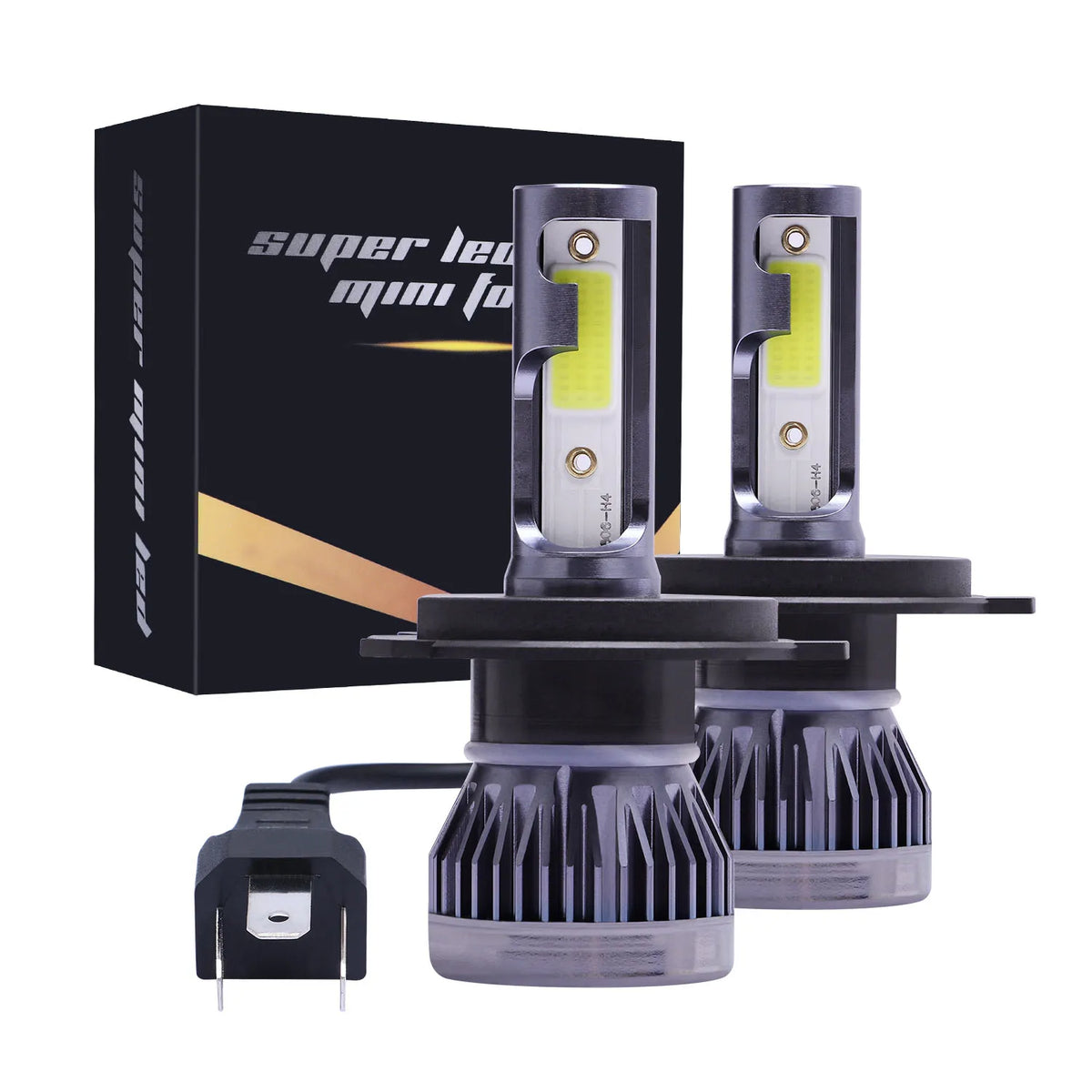2 Piezas de Bombillas LED H4 H7 para Faros Delanteros de Coche, Bombilla LED H1 H8 H11 9005 HB3 9006 HB4 9004 HB1 H3 HB5 H13, Luces LED de 20000LM, Lámpara Turbo de 12V