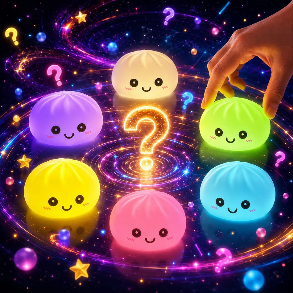 Nuevas luces nocturnas de dumplings 2027, adorno de escritorio de dumplings luminosos, linda caja de vaporera de dumplings luminosa, luces de dumplings kawaii, regalos
