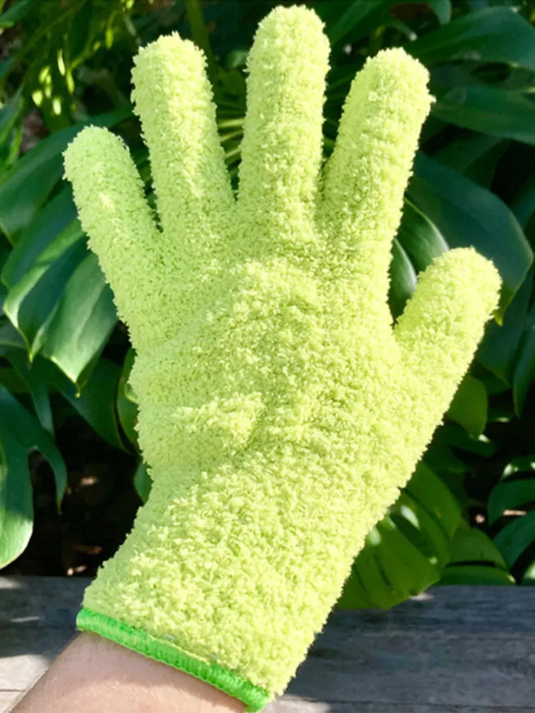 Guantes de microfibra para limpieza de polvo, elásticos y transpirables, para coches, barcos, piscinas, hogar, cocina, limpieza de muebles, 1 ud.