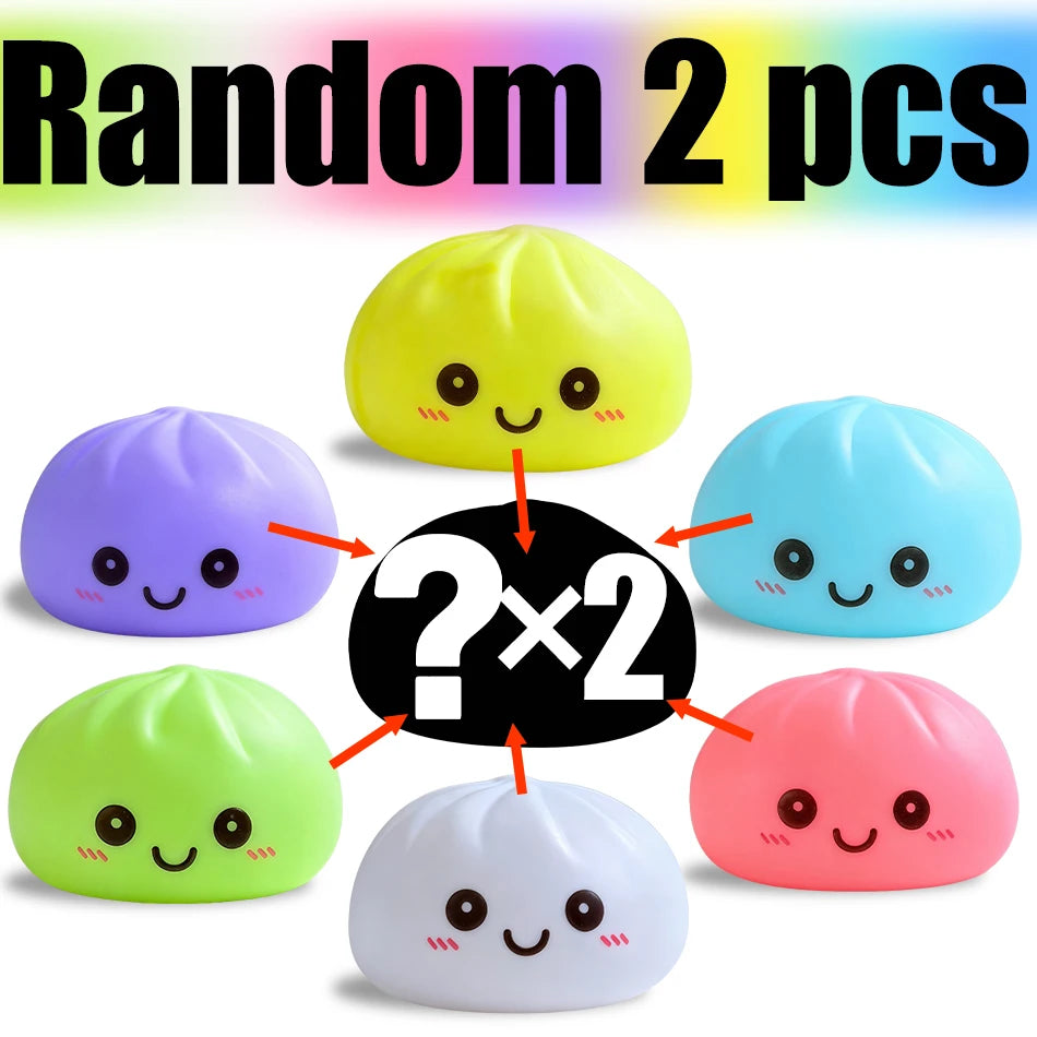 Nuevas luces nocturnas de dumplings 2027, adorno de escritorio de dumplings luminosos, linda caja de vaporera de dumplings luminosa, luces de dumplings kawaii, regalos