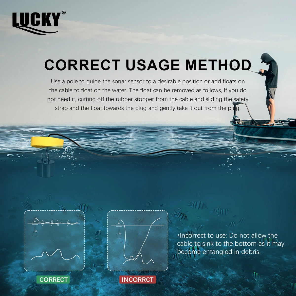 El Envío Gratuito! FFC1108-1 Venta Caliente de Alarma 100 M Portable Sonar LCD Buscador de Buscadores de Los Pescados señuelo de la Pesca de Pesca Ecosonda