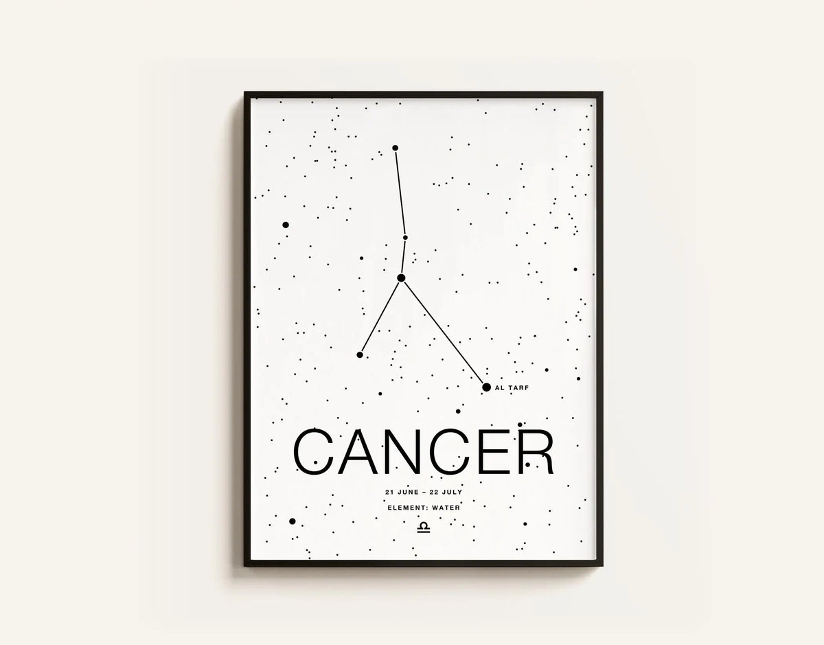 Zodiac Minimalist Aries Cancer Libra Aquarius Sign Black White Poster Print Wall Art Pictures Canvas Painting Room Home Decor