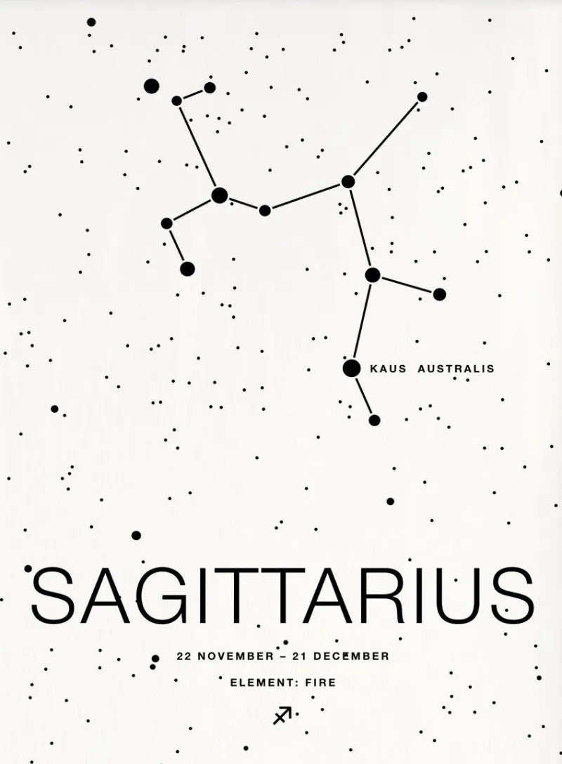Zodiac Minimalist Aries Cancer Libra Aquarius Sign Black White Poster Print Wall Art Pictures Canvas Painting Room Home Decor