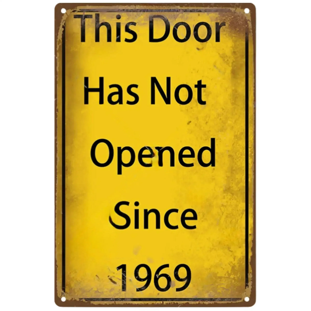 Letrero de metal con aviso de precaución retro inspirado en Tiki vintage, "Vídeo de advertencia para niños", para hombre, cueva, garaje y puerta, arte de pared