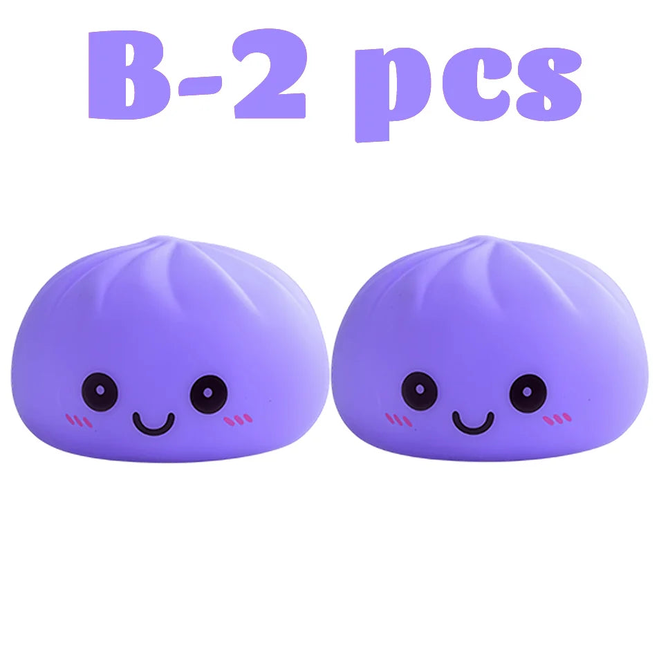 Nuevas luces nocturnas de dumplings 2027, adorno de escritorio de dumplings luminosos, linda caja de vaporera de dumplings luminosa, luces de dumplings kawaii, regalos
