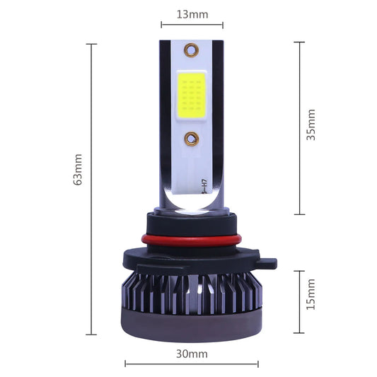 2 Piezas de Bombillas LED H4 H7 para Faros Delanteros de Coche, Bombilla LED H1 H8 H11 9005 HB3 9006 HB4 9004 HB1 H3 HB5 H13, Luces LED de 20000LM, Lámpara Turbo de 12V