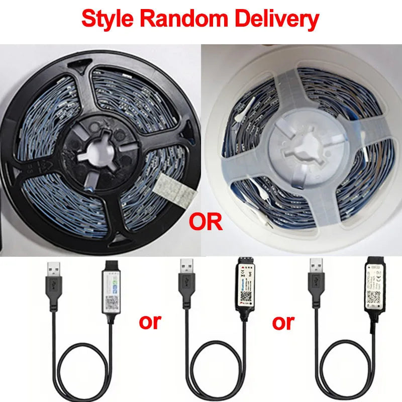 Tira de luces LED con Bluetooth, SMD inteligente 5050, aplicación remota, Control, cinta Flexible, lámpara de diodo, retroiluminación de TV, sala de juegos, decoración del hogar