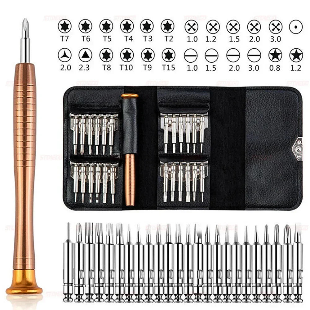 Juego de destornilladores de precisión para ordenador portátil, Kit de reparación profesional 152/25 en 1, T5, T6, Torx