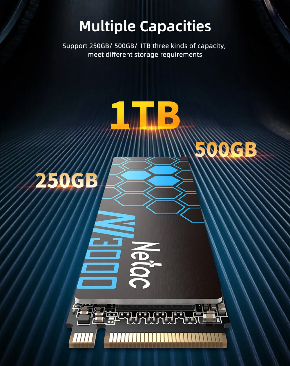 Netac NVMe SSD M2 1TB 2TB 500GB 250GB 3500MB/s SSD PCIe3.0 M.2 2280 unidades de estado sólido internas disco NV3000 para ordenador portátil de escritorio