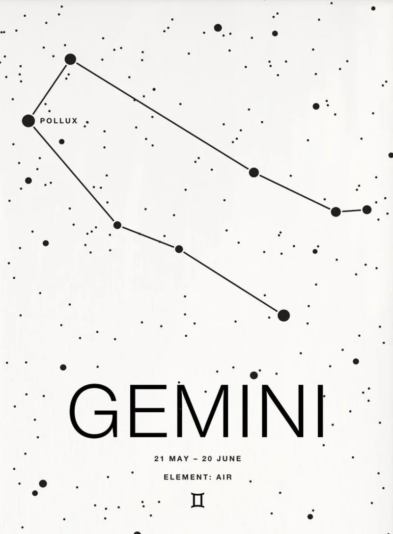 Zodiac Minimalist Aries Cancer Libra Aquarius Sign Black White Poster Print Wall Art Pictures Canvas Painting Room Home Decor