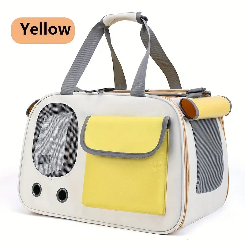 Bolsa transportadora portátil para gatos y perros, ideal para viajes y actividades al aire libre, adecuada para gatos y perros pequeños