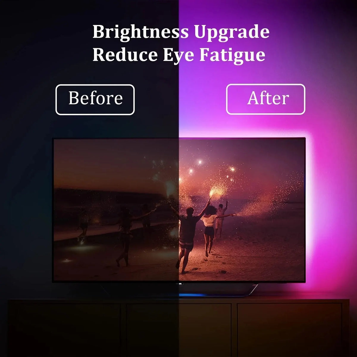 Luces Led para TV, tira de luces Led con Control de 3 teclas, cinta de luces USB de 5V para retroiluminación de TV, decoración de fiesta en casa, cinta Flexible