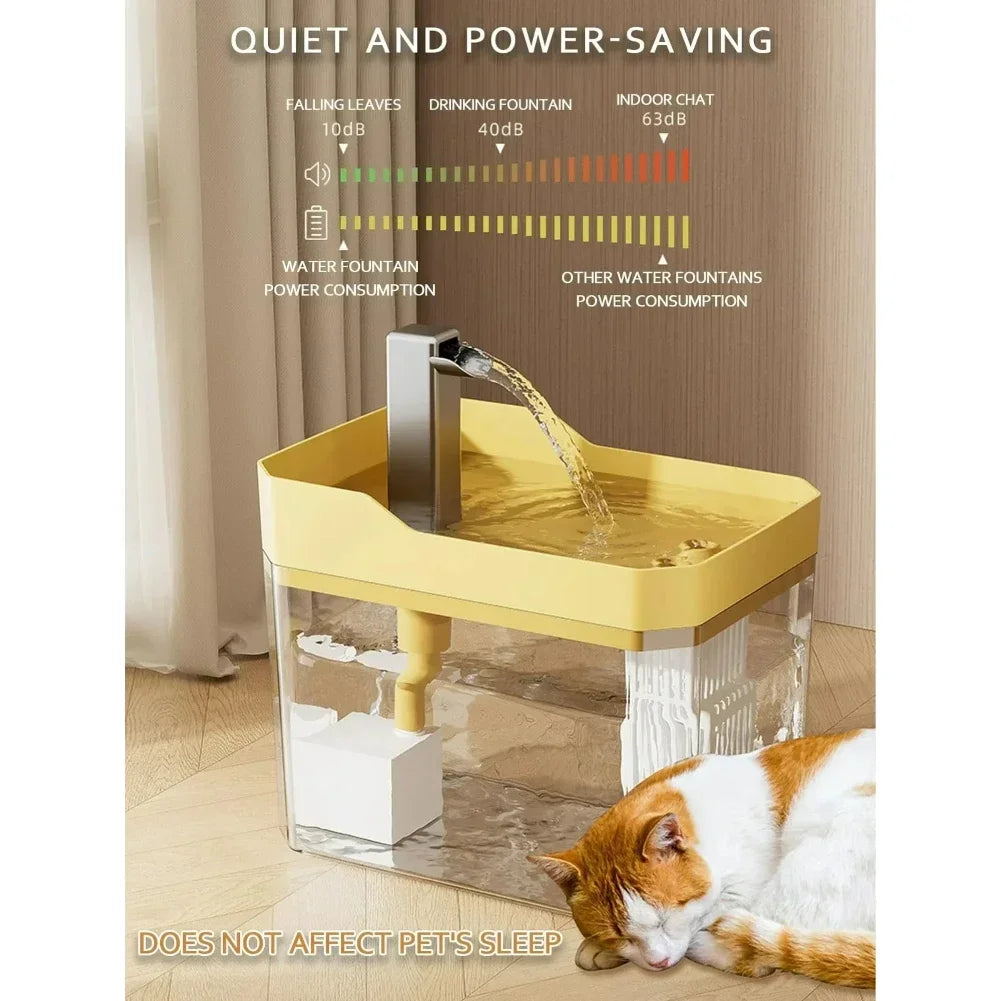 Bebedero Automático XUSB con Circulación de Agua Continua, Dispensador de Agua para Gatos, Recipiente Extraíble con Bomba y Filtro de Agua, Silencioso