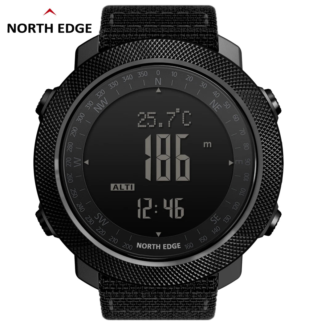 Reloj Deportivo Digital para Hombre NORTH EDGE, Relojes Militares para Correr y Nadar, Altímetro, Barómetro, Brújula, Resistente al Agua 50 m