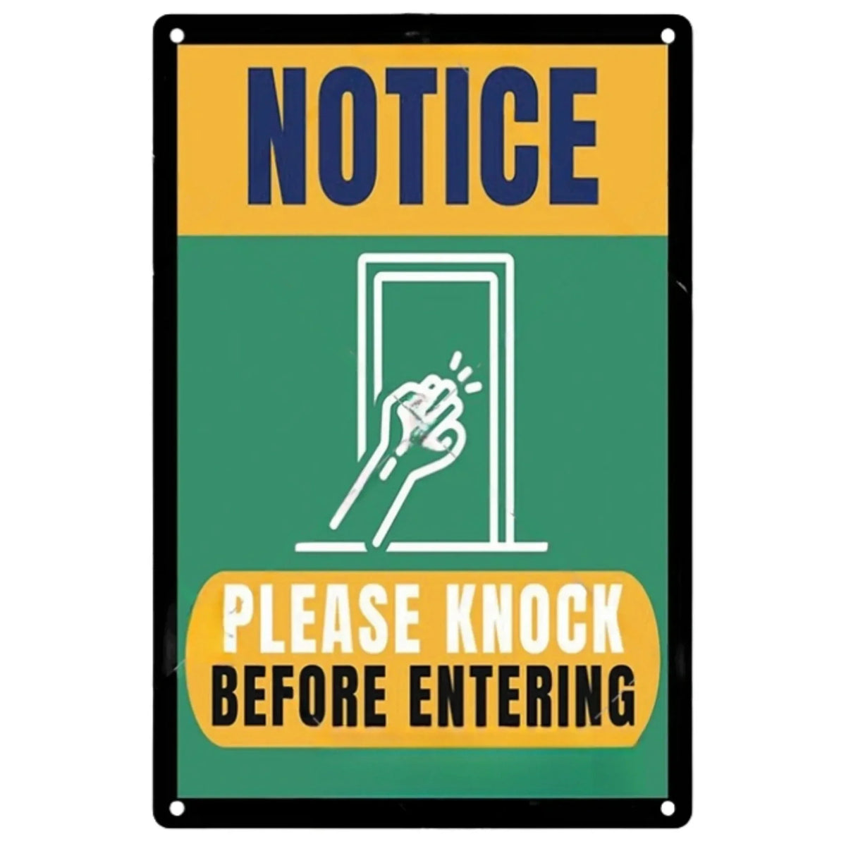 Letrero de metal con aviso de precaución retro inspirado en Tiki vintage, "Vídeo de advertencia para niños", para hombre, cueva, garaje y puerta, arte de pared