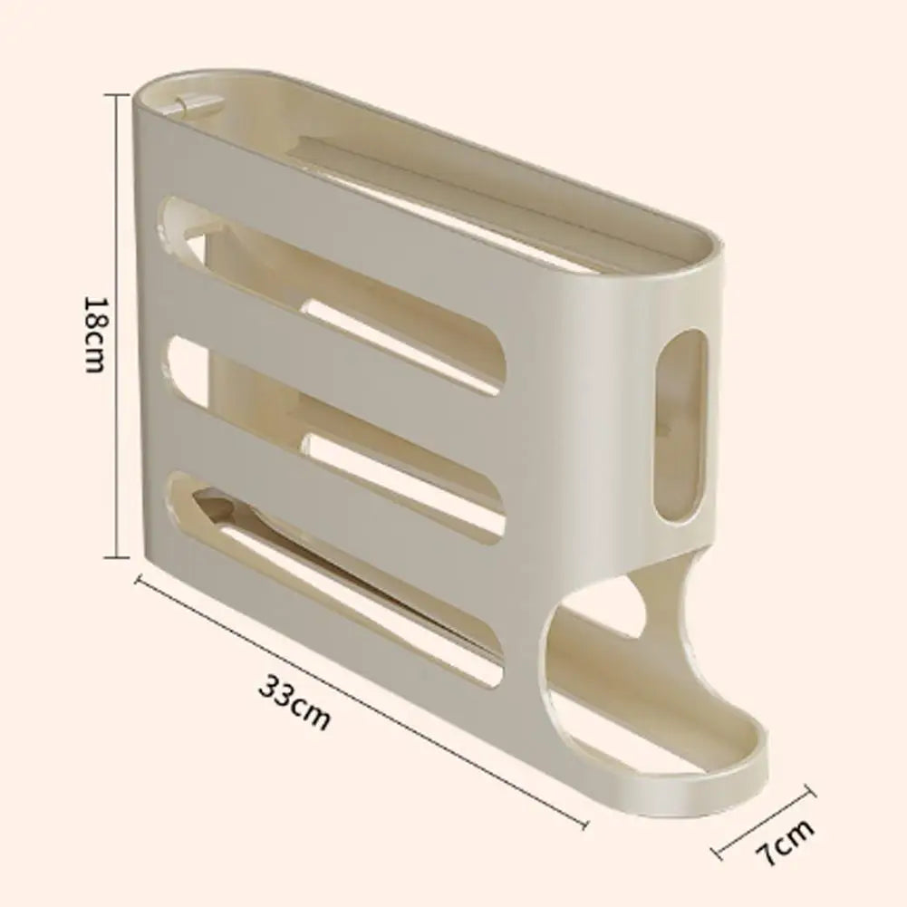Organizador de Huevos Automático de 4 Niveles, Contenedor para Guardar Huevos en el Refrigerador, Dispensador de Huevos para Cocina