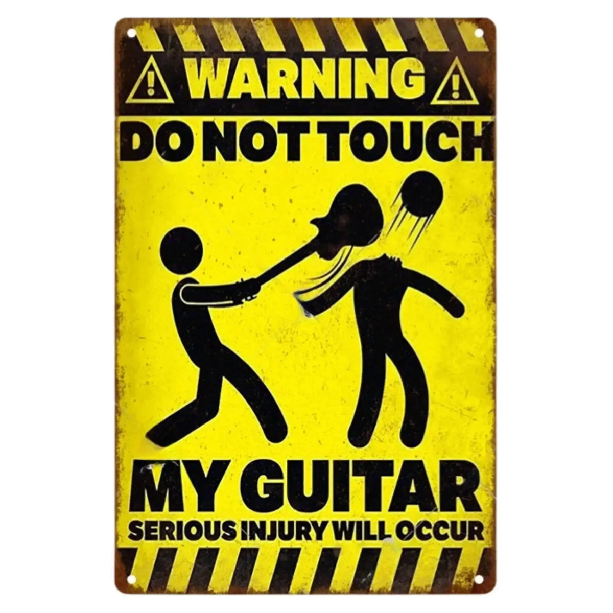 Letrero de metal con aviso de precaución retro inspirado en Tiki vintage, "Vídeo de advertencia para niños", para hombre, cueva, garaje y puerta, arte de pared