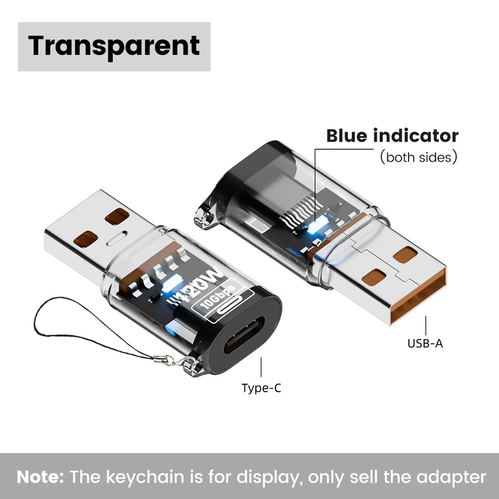 Olaf 120W tipo C a USB A OTG adaptador USB 3,2 a tipo C conector de carga rápida para iPhone 15 16 Macbook iPad Huawei P60Xiaomi